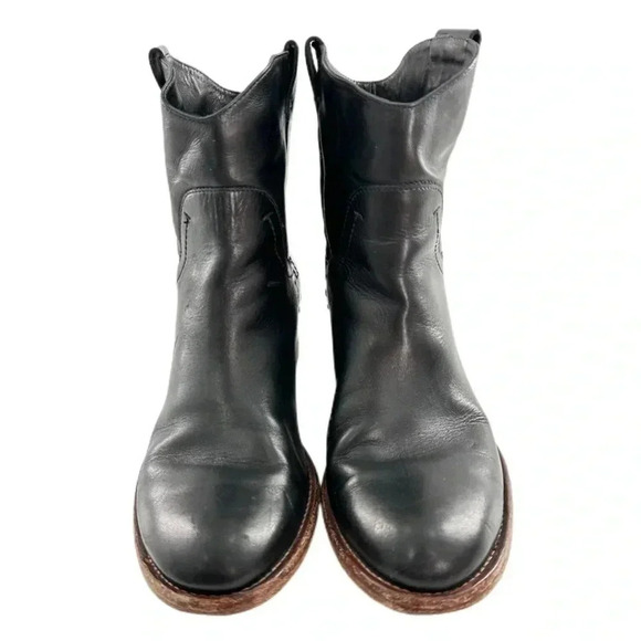 Alberto Fermani womens ankle booties size 37 black leather boots